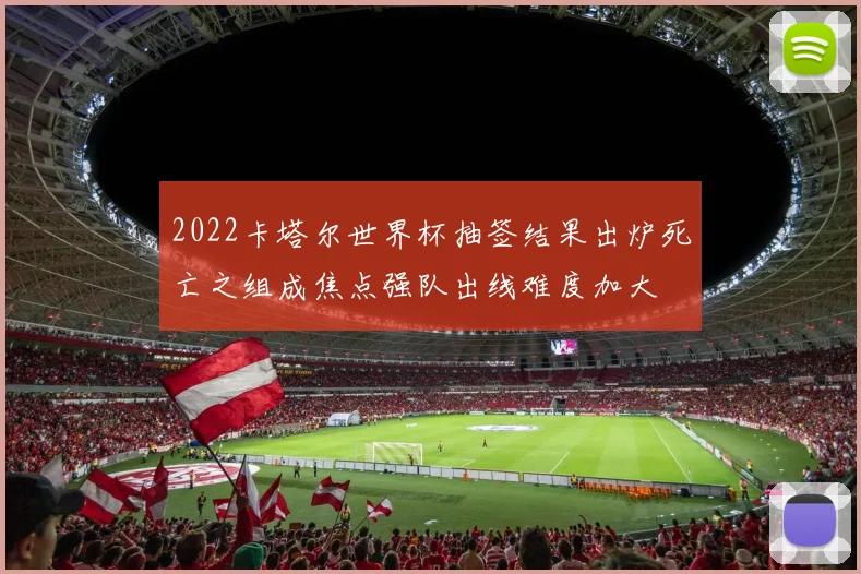 2022卡塔尔世界杯抽签结果出炉死亡之组成焦点强队出线难度加大